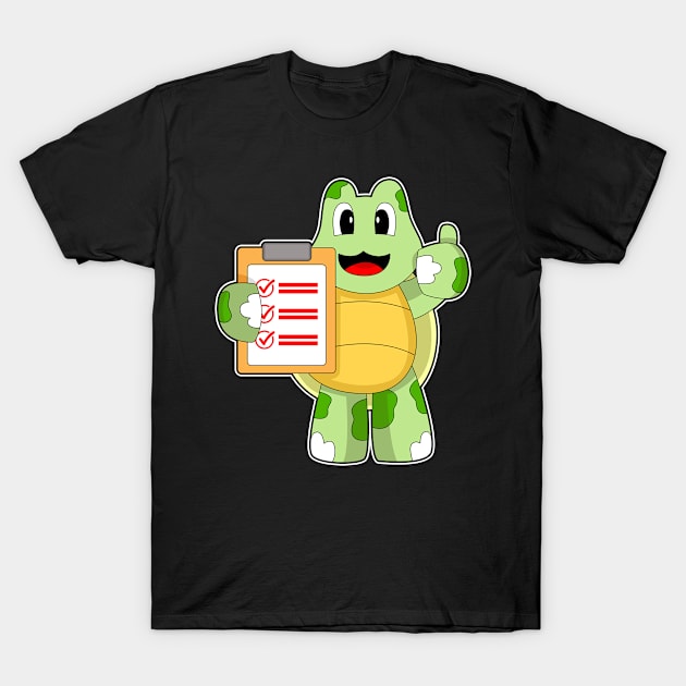 Turtle Secretary Note T-Shirt by Markus Schnabel